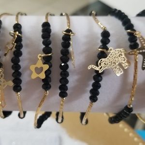 14k Gold Plated Handmade Semanario Bracelet Set